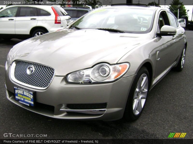 Winter Gold Metallic / Barley 2010 Jaguar XF Sport Sedan