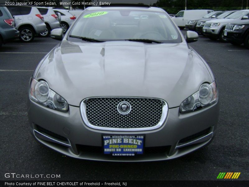 Winter Gold Metallic / Barley 2010 Jaguar XF Sport Sedan