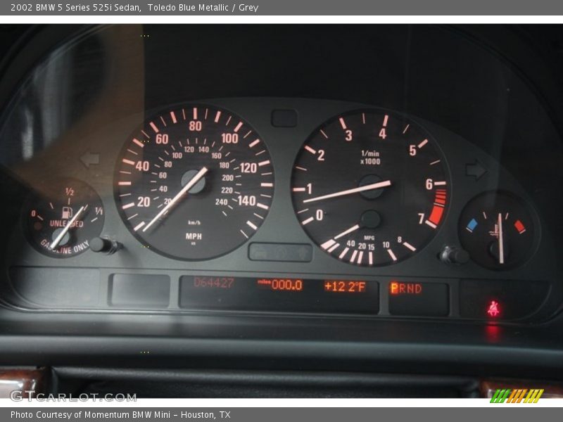 Toledo Blue Metallic / Grey 2002 BMW 5 Series 525i Sedan