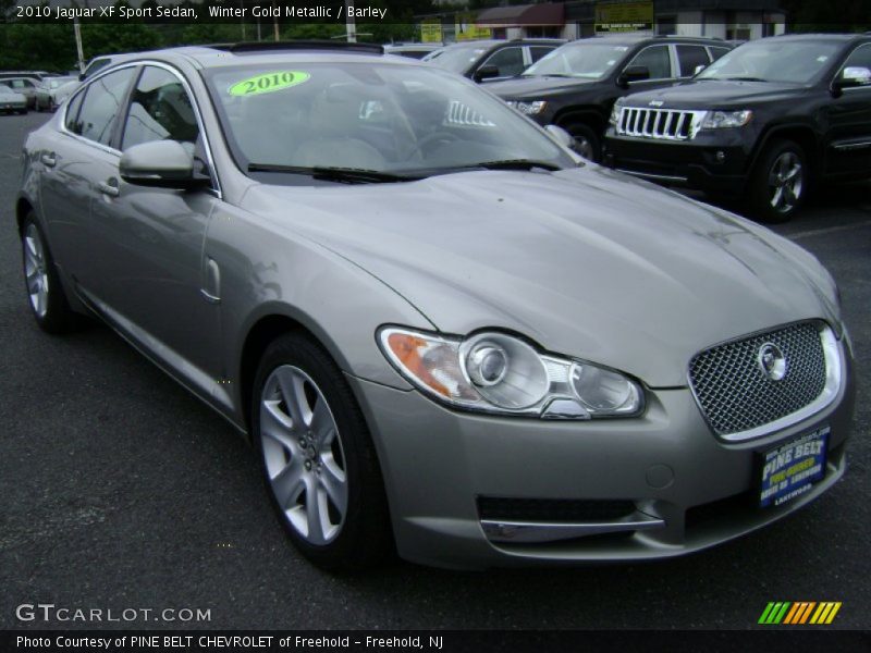 Winter Gold Metallic / Barley 2010 Jaguar XF Sport Sedan