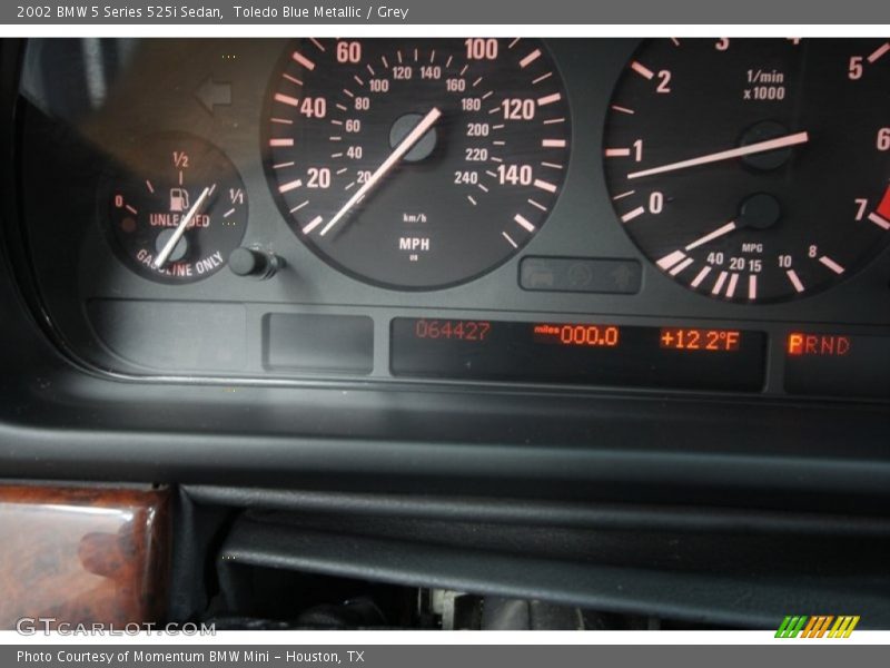 Toledo Blue Metallic / Grey 2002 BMW 5 Series 525i Sedan