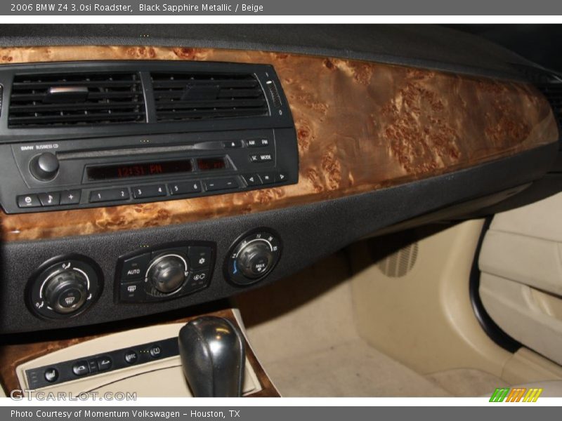 Black Sapphire Metallic / Beige 2006 BMW Z4 3.0si Roadster