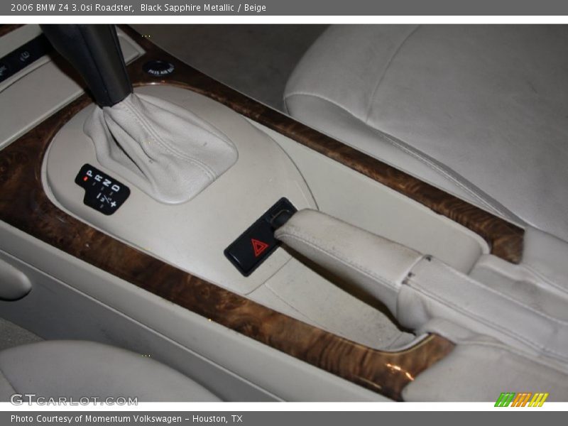 Black Sapphire Metallic / Beige 2006 BMW Z4 3.0si Roadster