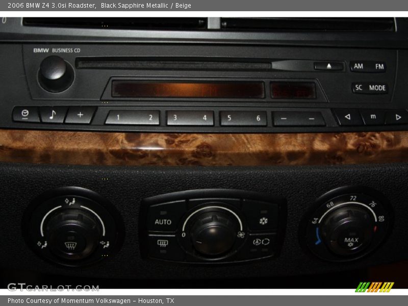 Black Sapphire Metallic / Beige 2006 BMW Z4 3.0si Roadster