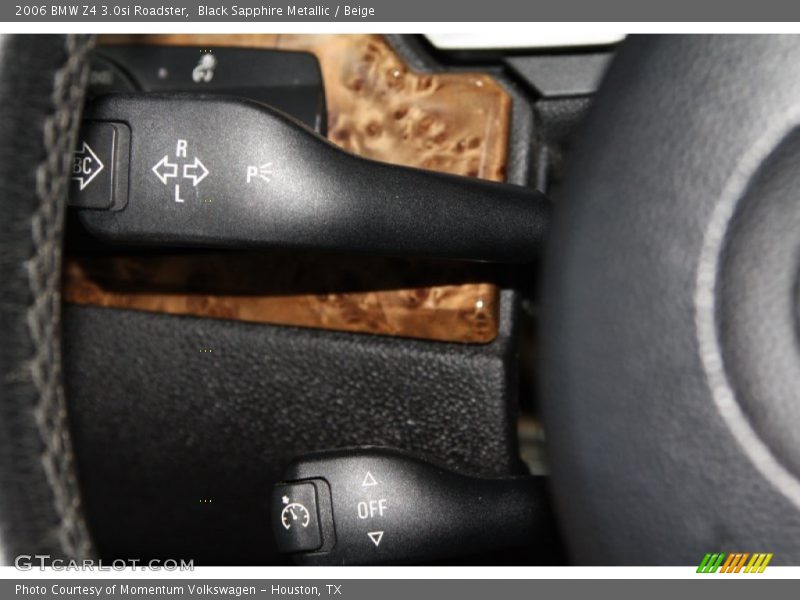 Black Sapphire Metallic / Beige 2006 BMW Z4 3.0si Roadster