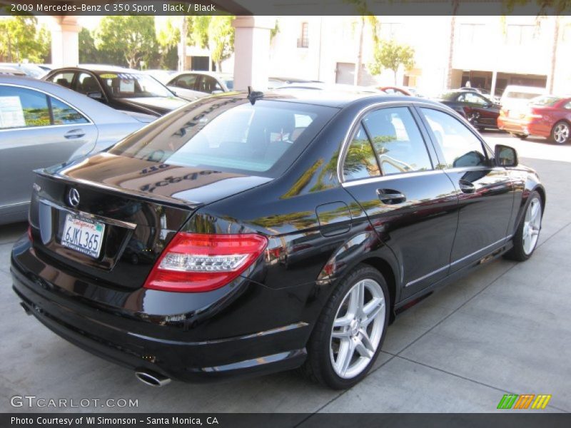 Black / Black 2009 Mercedes-Benz C 350 Sport