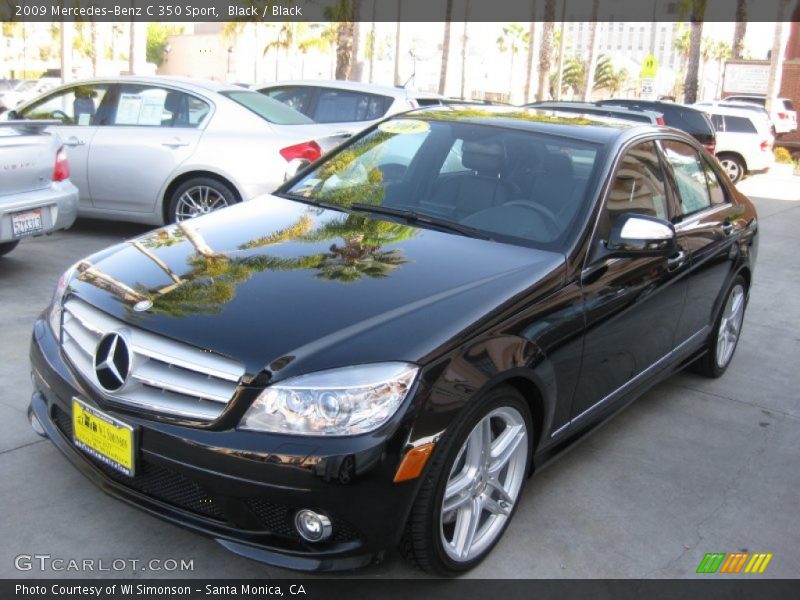 Black / Black 2009 Mercedes-Benz C 350 Sport
