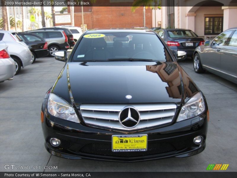 Black / Black 2009 Mercedes-Benz C 350 Sport