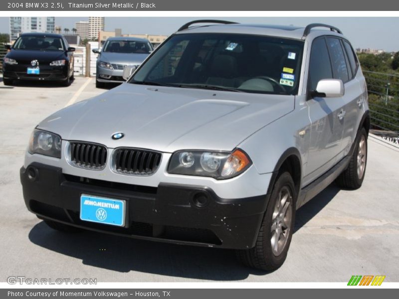 Titanium Silver Metallic / Black 2004 BMW X3 2.5i