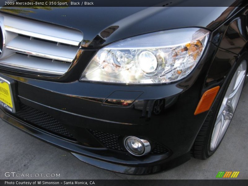 Black / Black 2009 Mercedes-Benz C 350 Sport