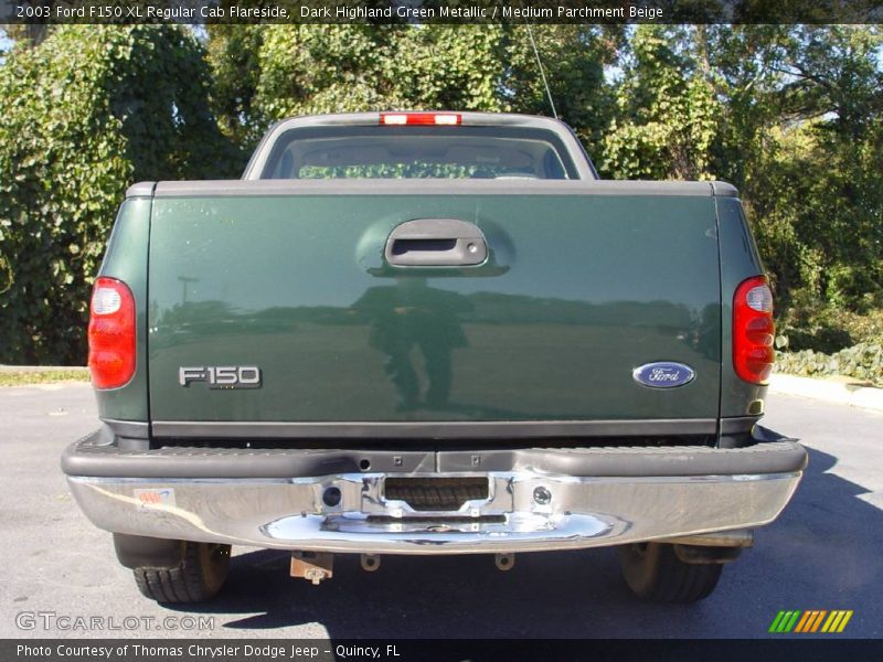 Dark Highland Green Metallic / Medium Parchment Beige 2003 Ford F150 XL Regular Cab Flareside