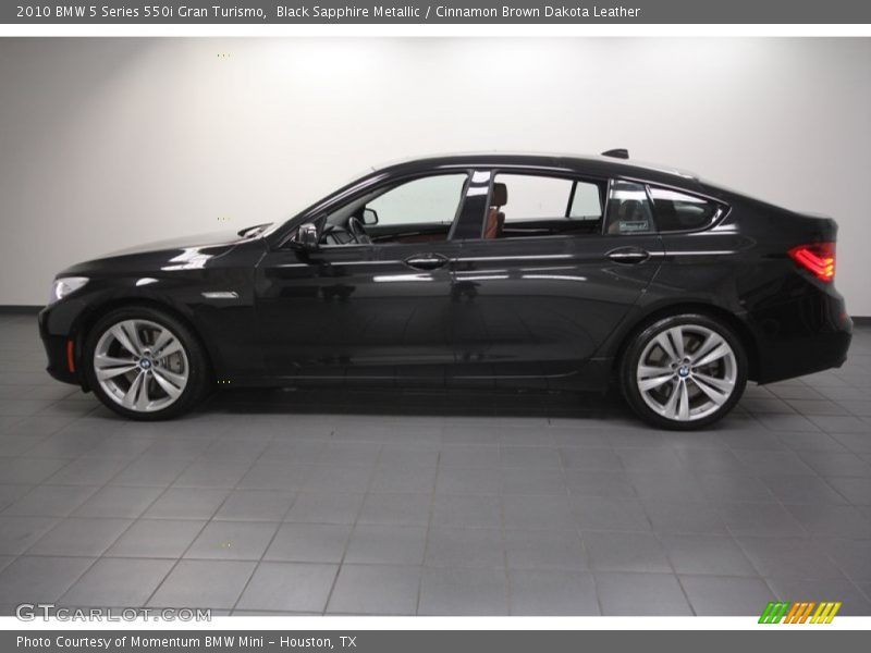 Black Sapphire Metallic / Cinnamon Brown Dakota Leather 2010 BMW 5 Series 550i Gran Turismo