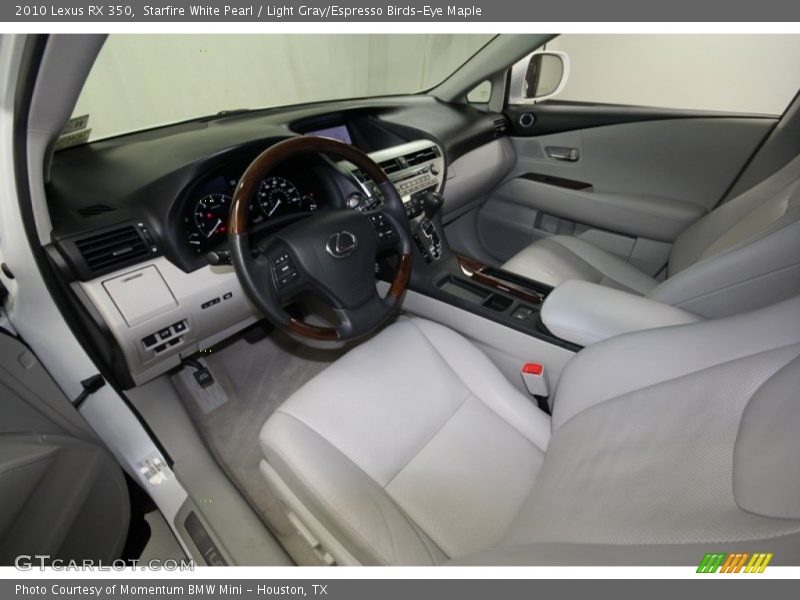 Starfire White Pearl / Light Gray/Espresso Birds-Eye Maple 2010 Lexus RX 350
