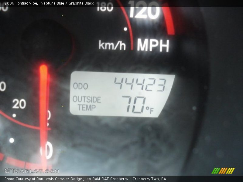 Neptune Blue / Graphite Black 2006 Pontiac Vibe
