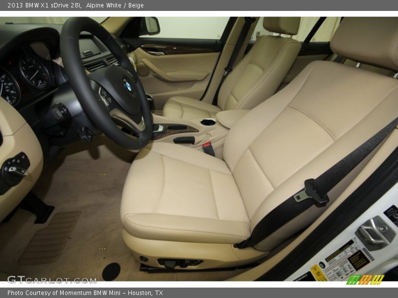 Alpine White / Beige 2013 BMW X1 sDrive 28i