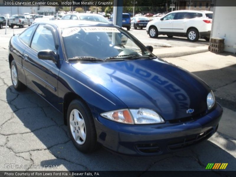 Indigo Blue Metallic / Graphite 2001 Chevrolet Cavalier Coupe