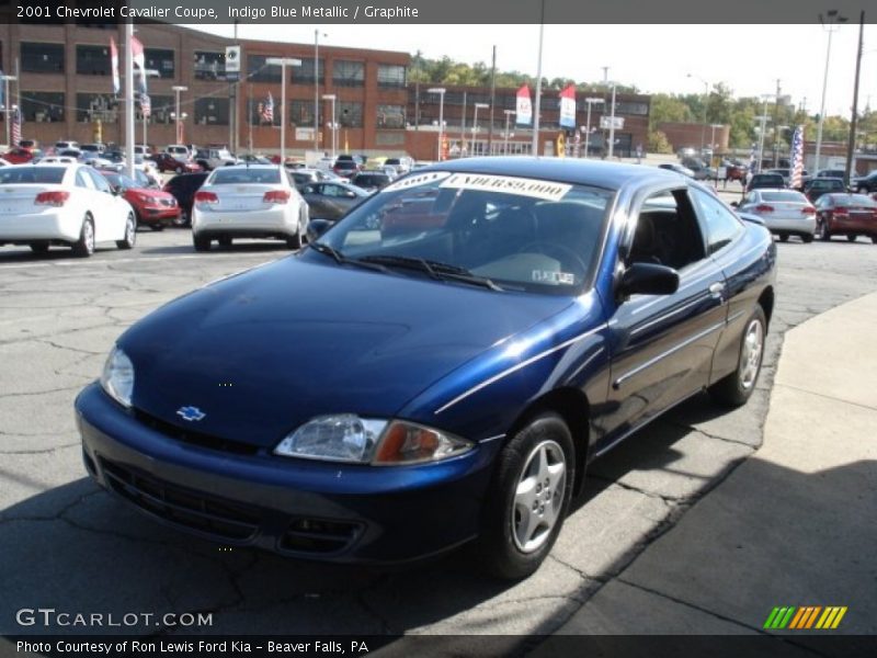 Indigo Blue Metallic / Graphite 2001 Chevrolet Cavalier Coupe