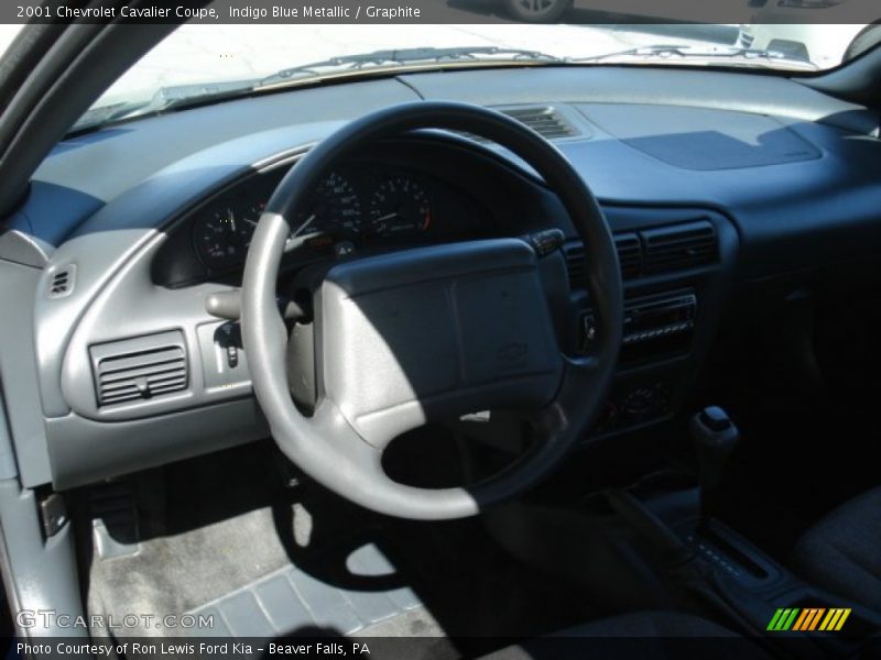 Indigo Blue Metallic / Graphite 2001 Chevrolet Cavalier Coupe
