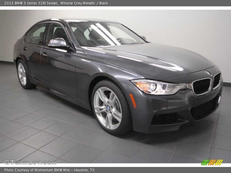 Mineral Grey Metallic / Black 2013 BMW 3 Series 328i Sedan