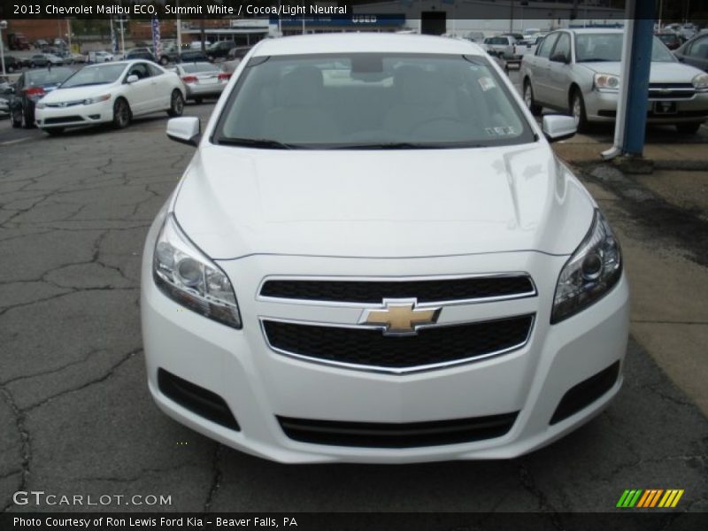 Summit White / Cocoa/Light Neutral 2013 Chevrolet Malibu ECO