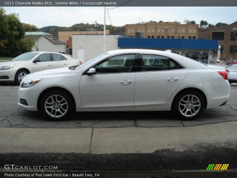Summit White / Cocoa/Light Neutral 2013 Chevrolet Malibu ECO