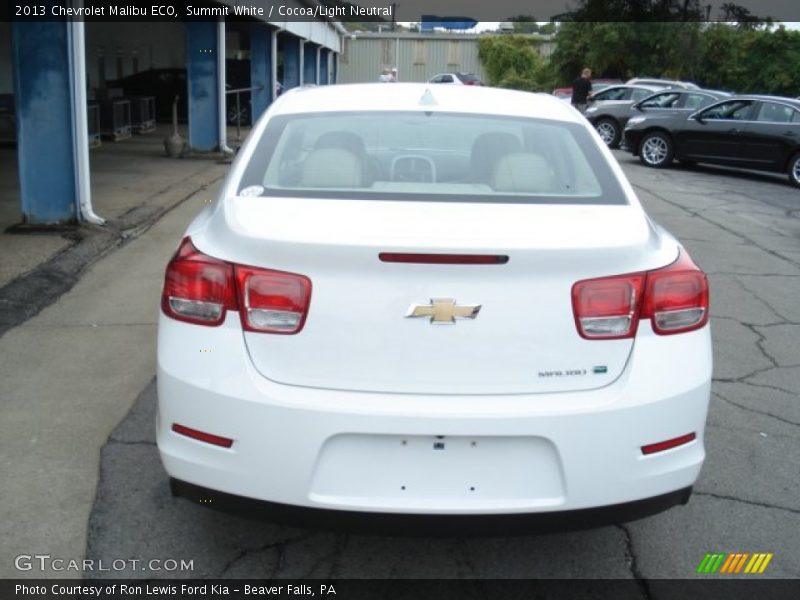 Summit White / Cocoa/Light Neutral 2013 Chevrolet Malibu ECO