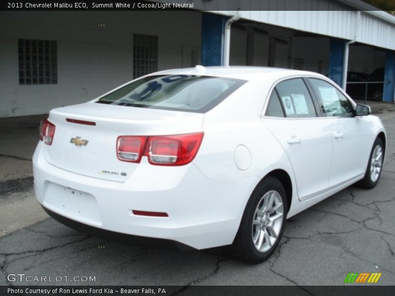 Summit White / Cocoa/Light Neutral 2013 Chevrolet Malibu ECO