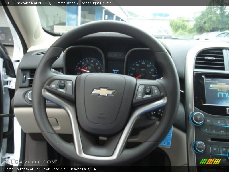Summit White / Cocoa/Light Neutral 2013 Chevrolet Malibu ECO