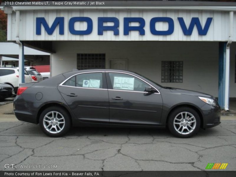 Taupe Gray Metallic / Jet Black 2013 Chevrolet Malibu LT