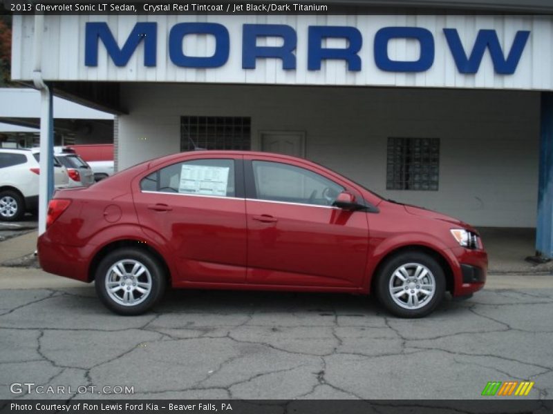 Crystal Red Tintcoat / Jet Black/Dark Titanium 2013 Chevrolet Sonic LT Sedan