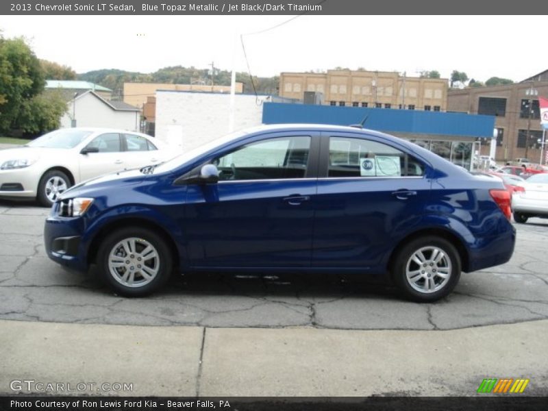 Blue Topaz Metallic / Jet Black/Dark Titanium 2013 Chevrolet Sonic LT Sedan