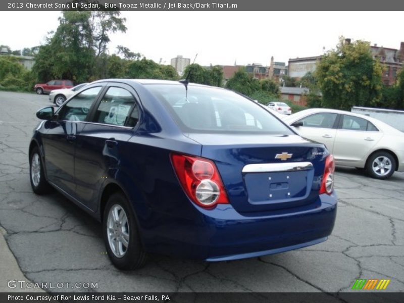 Blue Topaz Metallic / Jet Black/Dark Titanium 2013 Chevrolet Sonic LT Sedan