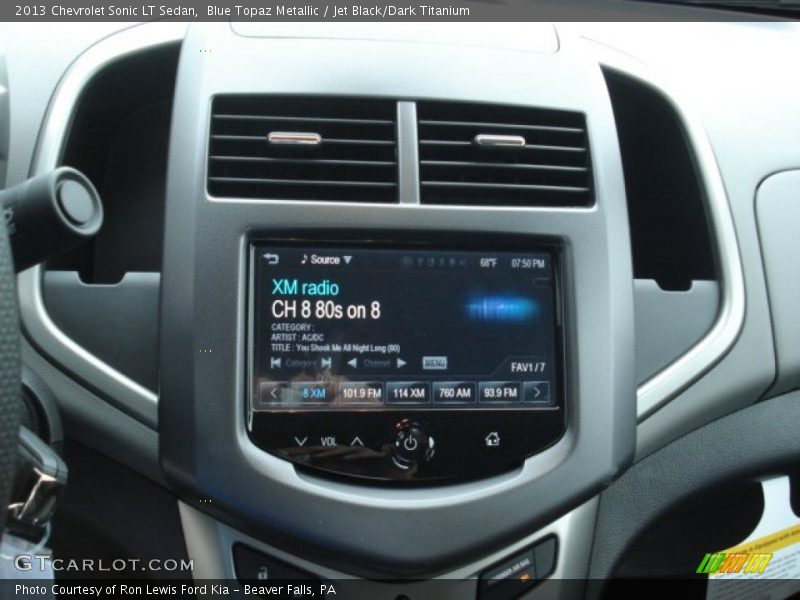 Blue Topaz Metallic / Jet Black/Dark Titanium 2013 Chevrolet Sonic LT Sedan