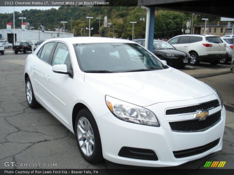 Summit White / Jet Black/Titanium 2013 Chevrolet Malibu LT