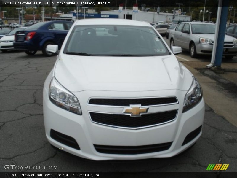 Summit White / Jet Black/Titanium 2013 Chevrolet Malibu LT