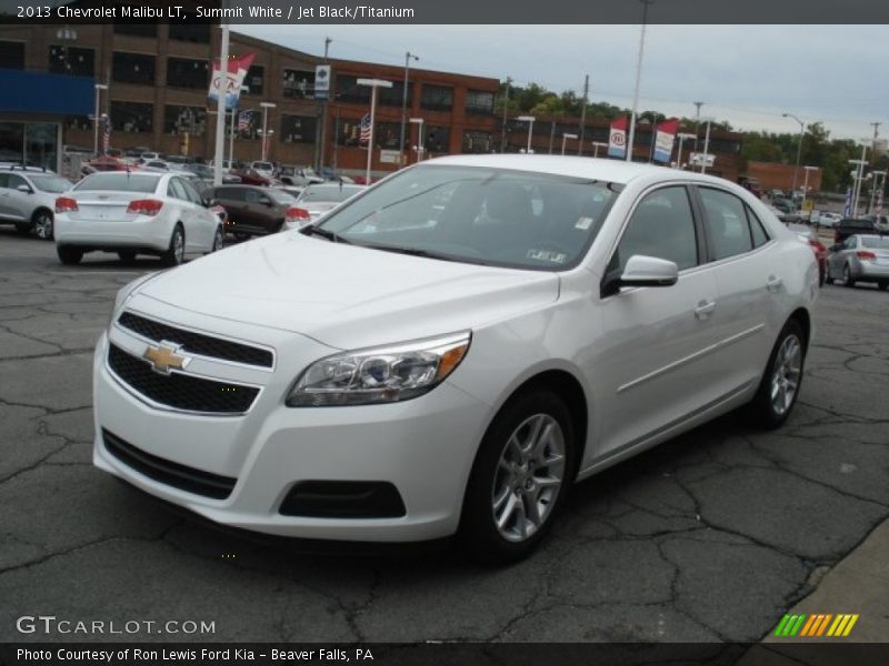 Summit White / Jet Black/Titanium 2013 Chevrolet Malibu LT