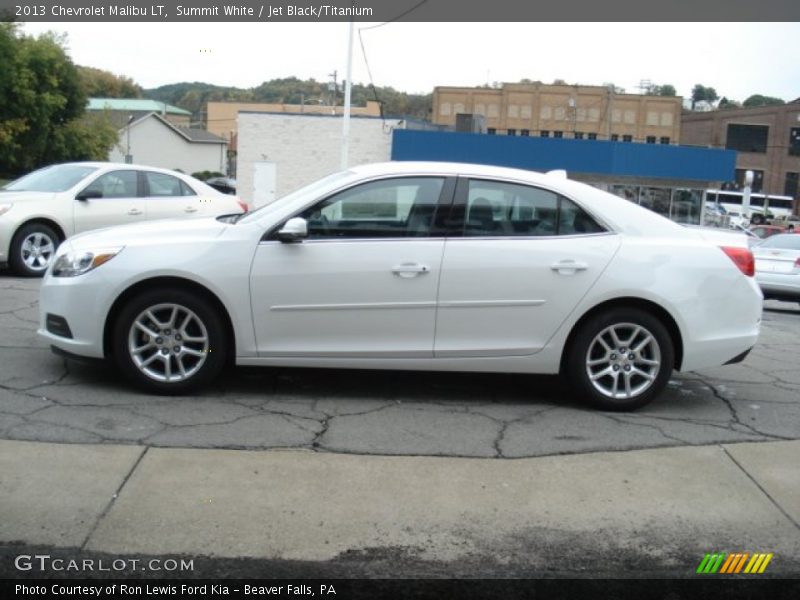 Summit White / Jet Black/Titanium 2013 Chevrolet Malibu LT