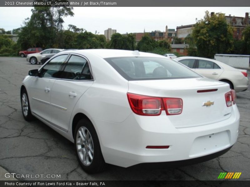 Summit White / Jet Black/Titanium 2013 Chevrolet Malibu LT