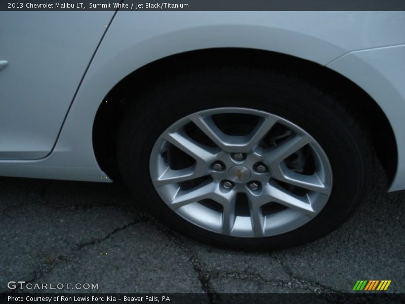 Summit White / Jet Black/Titanium 2013 Chevrolet Malibu LT