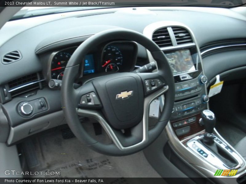 Summit White / Jet Black/Titanium 2013 Chevrolet Malibu LT