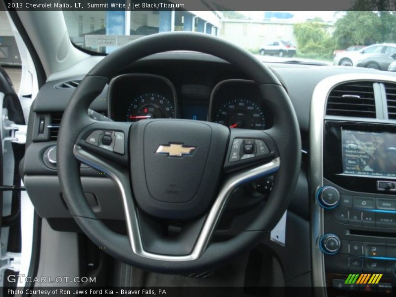 Summit White / Jet Black/Titanium 2013 Chevrolet Malibu LT