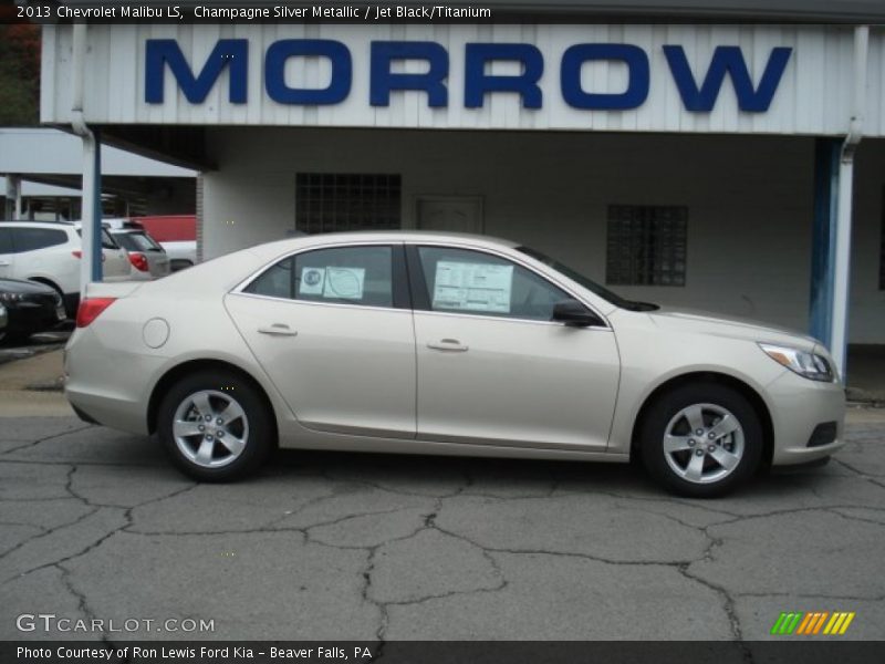 Champagne Silver Metallic / Jet Black/Titanium 2013 Chevrolet Malibu LS