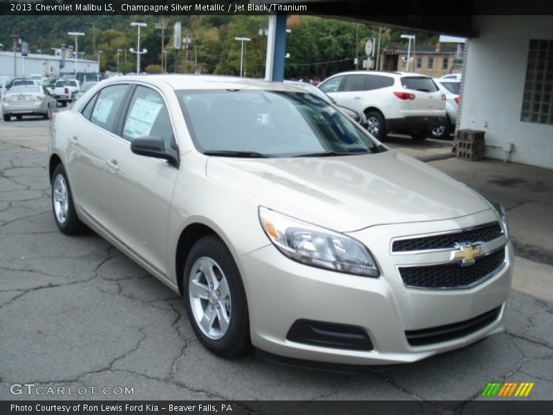 Champagne Silver Metallic / Jet Black/Titanium 2013 Chevrolet Malibu LS