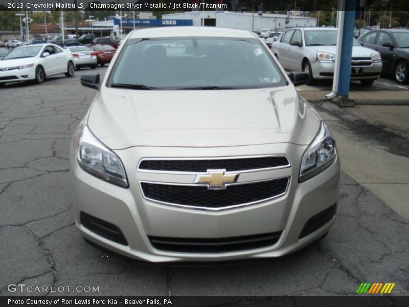 Champagne Silver Metallic / Jet Black/Titanium 2013 Chevrolet Malibu LS