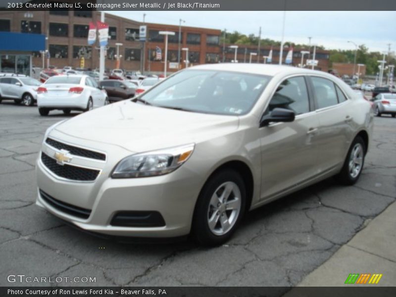 Champagne Silver Metallic / Jet Black/Titanium 2013 Chevrolet Malibu LS