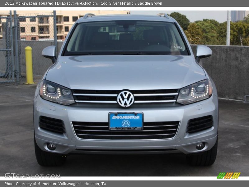 Cool Silver Metallic / Saddle Brown 2013 Volkswagen Touareg TDI Executive 4XMotion