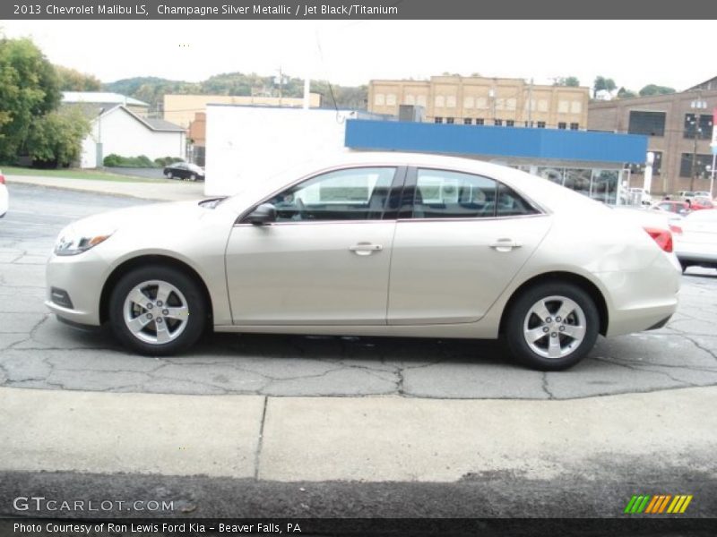 Champagne Silver Metallic / Jet Black/Titanium 2013 Chevrolet Malibu LS
