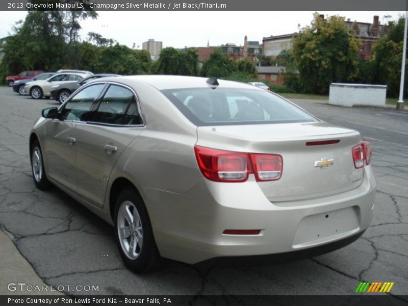 Champagne Silver Metallic / Jet Black/Titanium 2013 Chevrolet Malibu LS