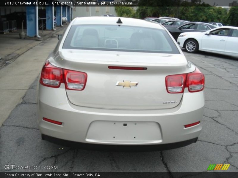 Champagne Silver Metallic / Jet Black/Titanium 2013 Chevrolet Malibu LS