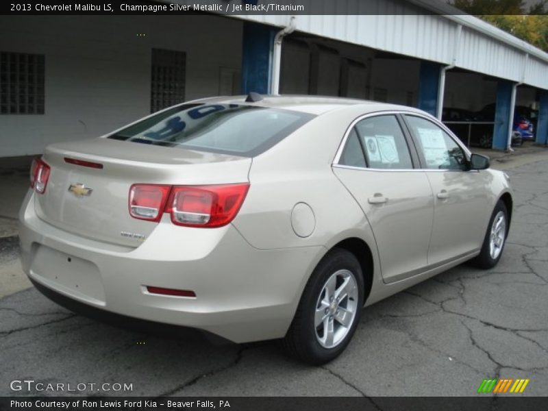 Champagne Silver Metallic / Jet Black/Titanium 2013 Chevrolet Malibu LS